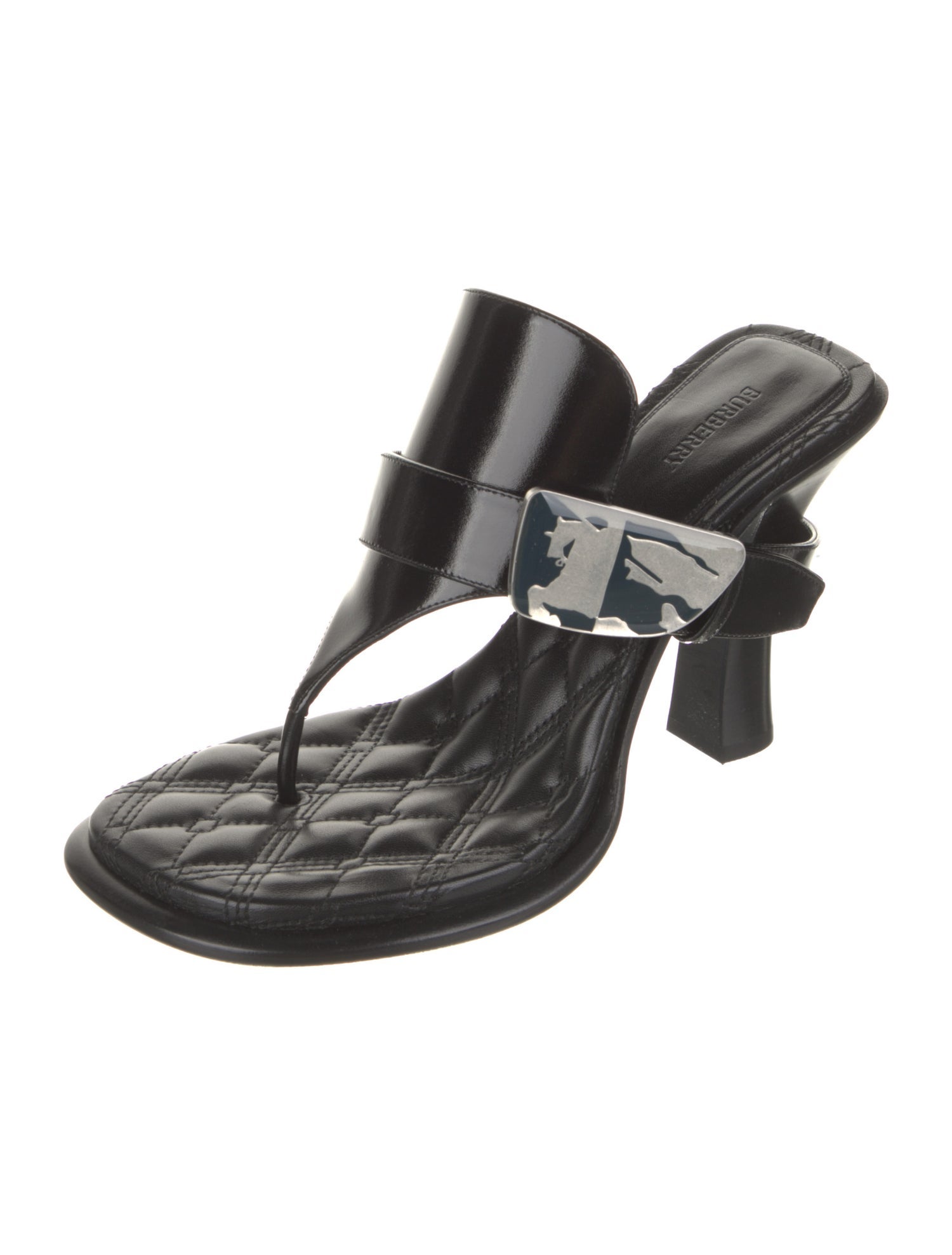 Burberry Leather Flip Flops